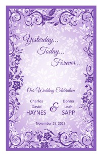 Wedding Program Cover Template 11B - Version 3
